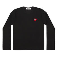 Langarm￼a we shirt Longsleeve manche longue rotes Herz red heart logo emblem patch Comme des Garcons Commes des Garcon Comme de Garcons Comme de Garcon Comm des Garcons