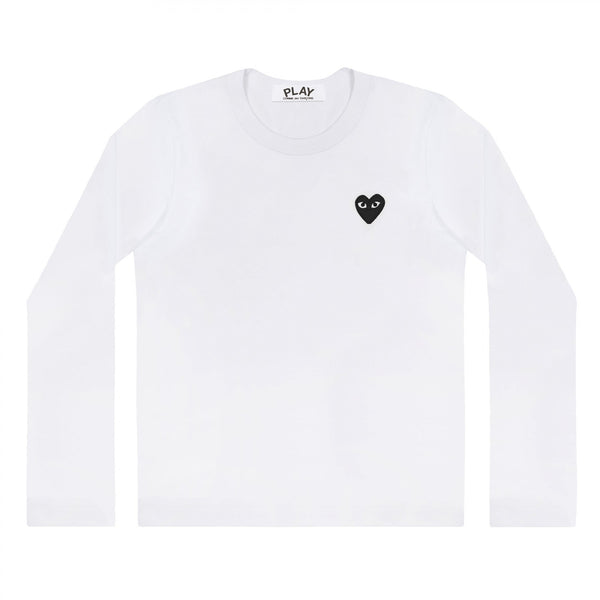 Langarm￼a we shirt Longsleeve manche longue rotes Herz red heart logo emblem patch Comme des Garcons Commes des Garcon Comme de Garcons Comme de Garcon Comm des Garcons