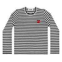 Langarm￼a we shirt Longsleeve manche longue rotes Herz red heart logo emblem patch Comme des Garcons Commes des Garcon Comme de Garcons Comme de Garcon Comm des Garcons