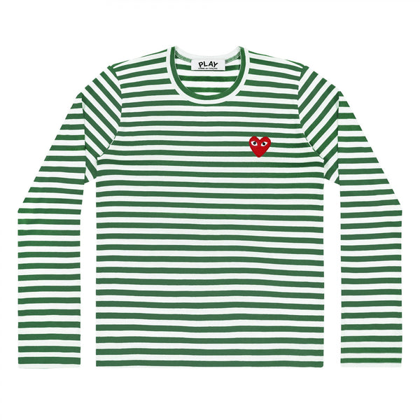 Langarm￼a we shirt Longsleeve manche longue rotes Herz red heart logo emblem patch Comme des Garcons Commes des Garcon Comme de Garcons Comme de Garcon Comm des Garcons