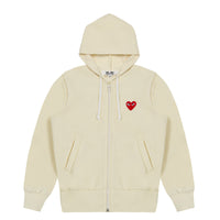 Kapuzenpulli Kaputzenpulli Hoodie hoody sweatshirt sweater capuche Kaputzenjacke rotes Herz red heart logo emblem patch Comme des Garcons Commes des Garcon Comme de Garcons Comme de Garcon Comm des Garcons