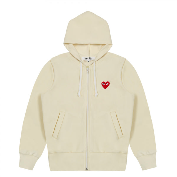 Kapuzenpulli Kaputzenpulli Hoodie hoody sweatshirt sweater capuche Kaputzenjacke rotes Herz red heart logo emblem patch Comme des Garcons Commes des Garcon Comme de Garcons Comme de Garcon Comm des Garcons