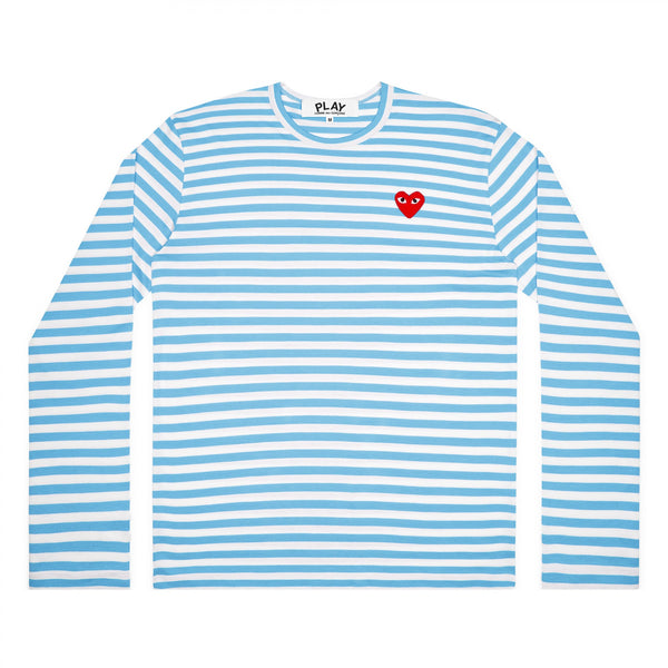 Langarm￼a we shirt Longsleeve manche longue rotes Herz red heart logo emblem patch Comme des Garcons Commes des Garcon Comme de Garcons Comme de Garcon Comm des Garcons