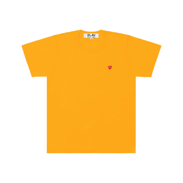 Play Comme des Garçons Color Series T-Shirt - Orange / Small Red Heart Emblem