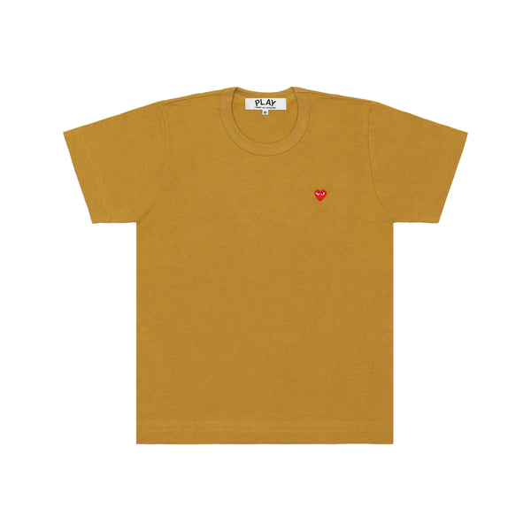 Play Comme des Garçons Color Series T-Shirt - Olive / Small Red Heart Emblem