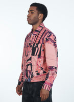 RASSVET / PACC12J001-1 / FLOWER PRINT DENIM JACKET