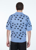 RASSVET / PACC12N003-1 / MEN HEARTS POLO JUMPER Blue