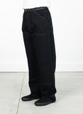 RASSVET / PACC12P002-1 / MEN BLACK DOUBLE KNEE DENIM TROUSERS Black