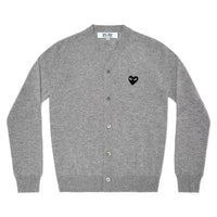 Play Comme des Garçons Cardigan - Grey / Black Heart Emblem
