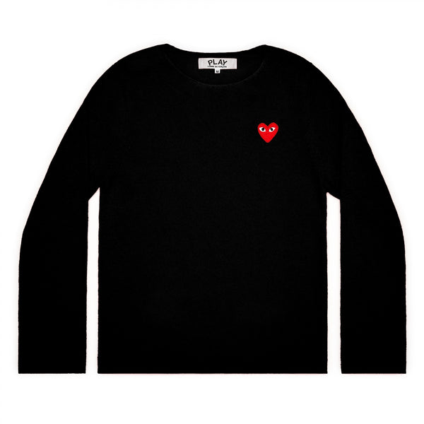Play Comme des Garçons Knit - Black / Red Heart Emblem