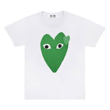 Play Comme des Garçons Big Green Heart Print T-Shirt