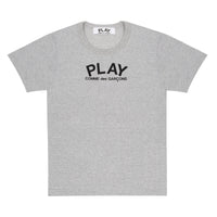 Play Comme des Garçons T-Shirt - Grey / Black Logo Print