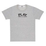 Play Comme des Garçons T-Shirt - Grey / Black Logo Print