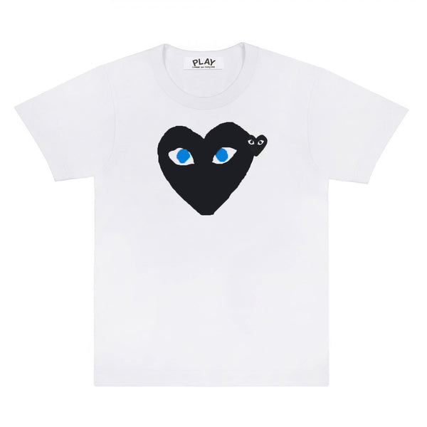 Play Comme des Garçons Blue Eyes T-Shirt - White / Black Heart