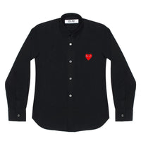 Play Comme des Garçons Shirt - Black / Red Heart Emblem