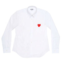 Play Comme des Garçons Shirt - White / Red Heart Emblem