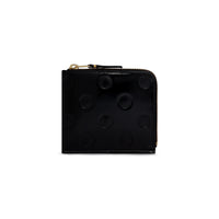 CDG Polka Dots Embossed Wallet - Black / SA3100NE