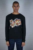 SKY HIGH FARM / SHF02T102-1 / UNISEX DENIM TEARS PRINT LS WAFFLE TEE