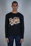 SKY HIGH FARM / SHF02T102-1 / UNISEX DENIM TEARS PRINT LS WAFFLE TEE
