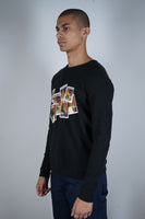 SKY HIGH FARM / SHF02T102-1 / UNISEX DENIM TEARS PRINT LS WAFFLE TEE
